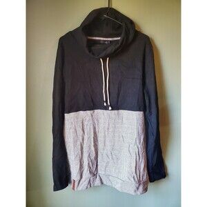 NWT Ampersand Avenue Women's Cowl Neck Pullover XXXL No Pocket Black Herringbone